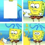 Spongebob Burning Paper - PicZama Meme Generator